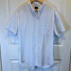 J. Crew Light Blue Geometric Button Down Shirt